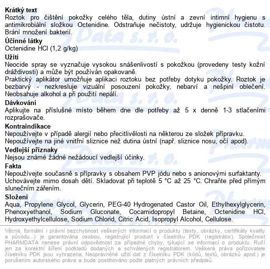 Neocide Spray 50ml - popis