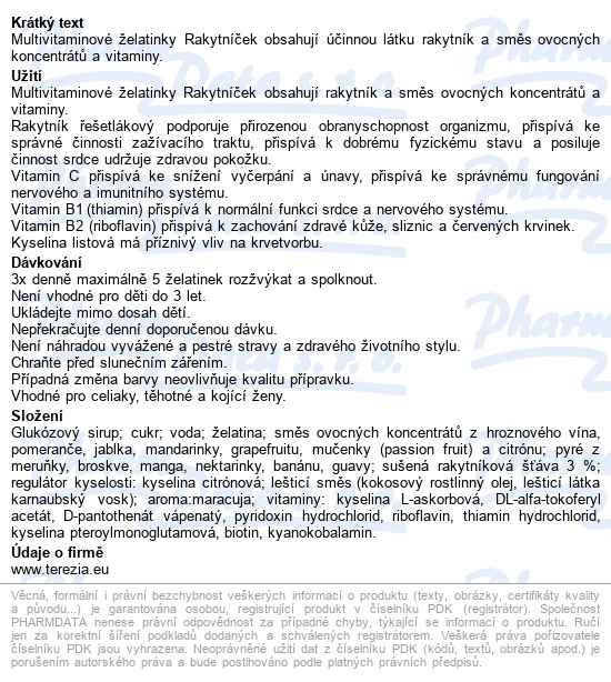 Rakytníček želatinky 70ks - popis