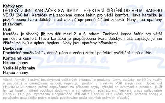 Superwhite Smily Kids Zubní Kartáček 2-6let - popis