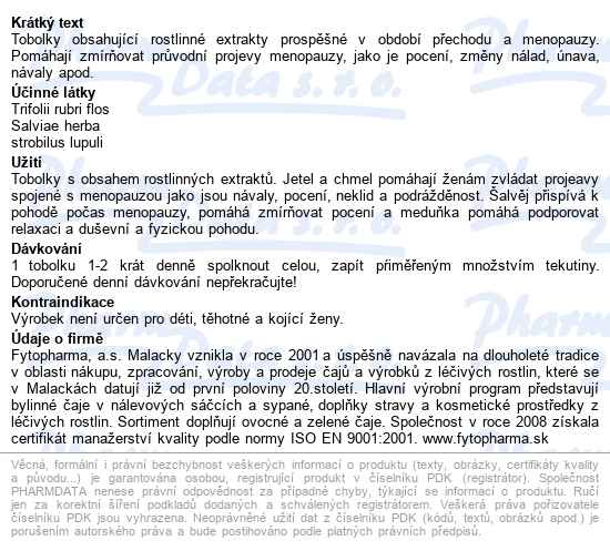 Gynastan Meno Tobolek Pro ženy V Přechodu Fyto Cps.30 - popis