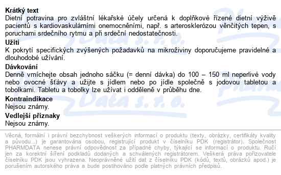 Orthomol Cardio 30 Denních Dávek - popis