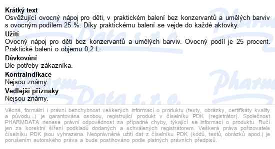 Relax Jablko-broskev-jahoda 200ml - popis
