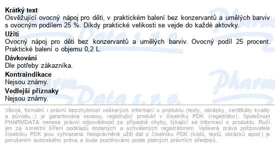 Relax Jablko-arónie-višeň-lesní Jahoda 200ml - popis