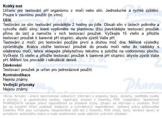 Ph Testovací Proužky 80ks - popis