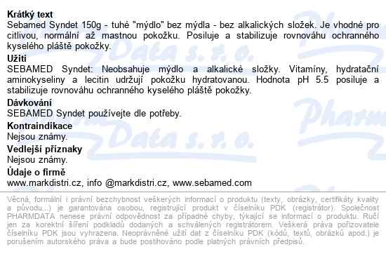 Sebamed Syndet 150g - popis