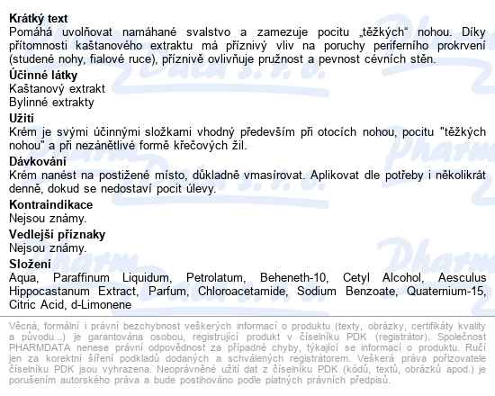 Alpa Herbal Krém Kaštan 250ml - popis