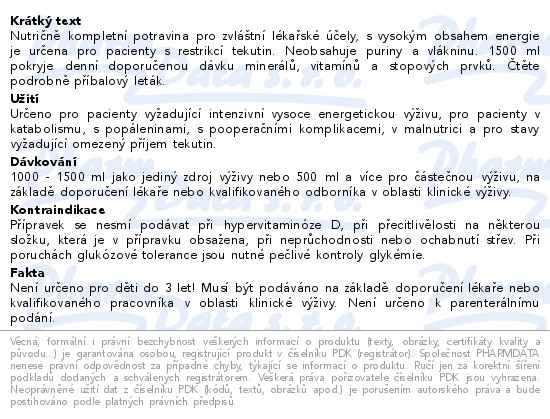 Isosource Energy Neutrální perorální roztok 1000ml - popis