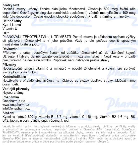Chytré Miminko Methylfolát 1 Tbl.60 - popis