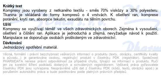 Kompres Netk.text.nest.7.5x7.5cm/100ks Steriwund - popis