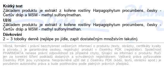 Edenpharma čertův Dráp+msm Cps.60 - popis