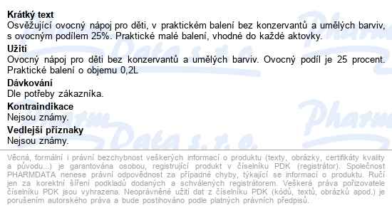 Relax Jablko 200ml - popis
