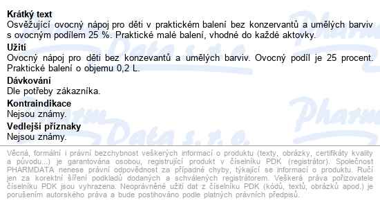 Relax Pomeranč 200ml - popis