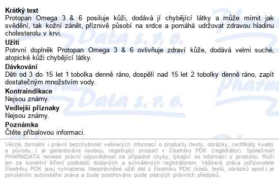 Protopan Omega 3 & 6 Tobolek 60 - popis
