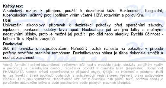 Softasept N Bezbarvý Sprej Cz/sk 250ml - popis