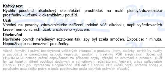 Meliseptol Rapid Dezinfekční Roztok 250ml - popis