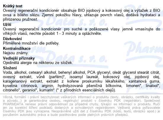 Weleda Ovesný Regen.kondic. Suché Pošk.vlasy 200ml - popis