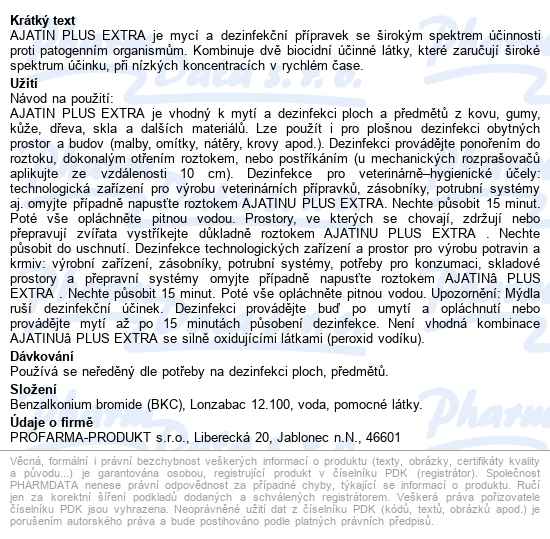 Ajatin Plus Extra 1000ml - popis
