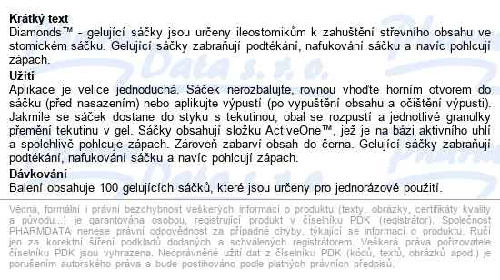 Sáčky Gelujicí Diamonds 100 ks - popis