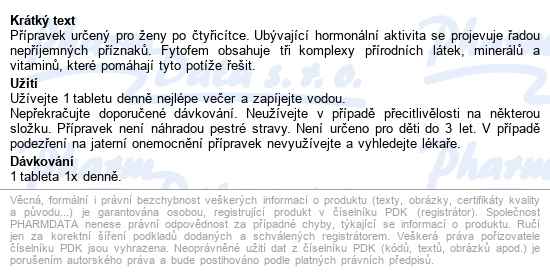 Fytofem Harmony+control Tbl.90 - popis