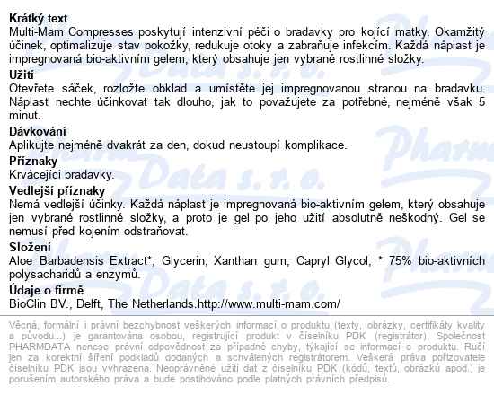 Multi-mam Compresses 12 Nelep.bio-aktivní Náplasti - popis