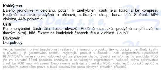 Obinadlo Elastické Fixační - Mollelast 4cmx4m, jednotlivě v celofánu, ref 14410, 1ks - popis