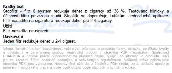 Stopfiltr 3x30ks - popis