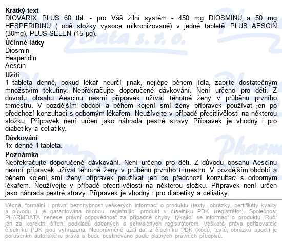Diovarix Plus Tbl.60 - popis