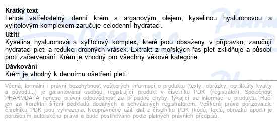 Ryor Arganový Denní Krém S Kys.hyaluron. 50ml - popis