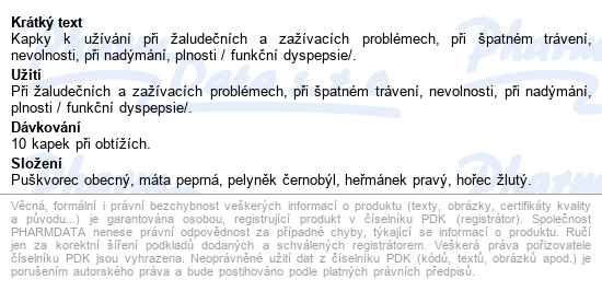 Fytos žaludeční Kapky 20ml - popis