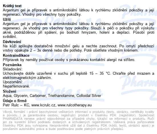 Argentum Gel 100ml - popis