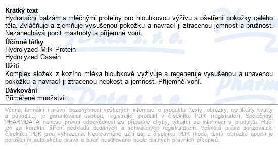 Vivapharm Kozí Tělové Mléko 400ml - popis