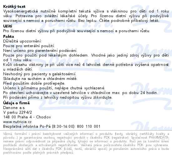 Fortini Pro Děti S Vlákninou, Banánová Příchuť perorální roztok 1x200ml - popis