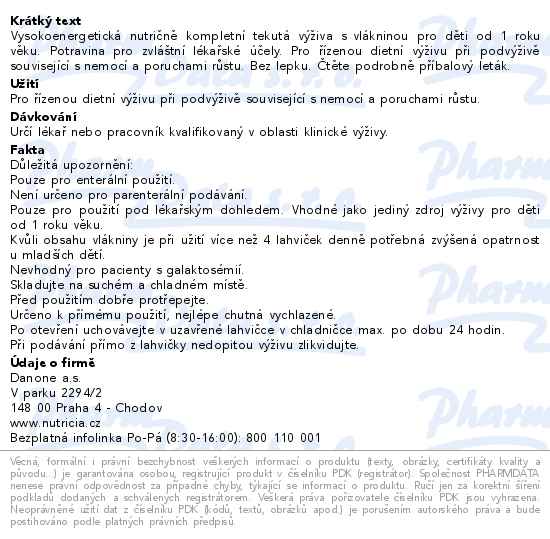 Fortini Pro Děti S Vlákninou, Neutral perorální roztok 1x200ml - popis