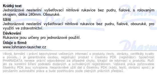 Rukavice Vyš.sempercare Nitril Skin Nepudr.m/200ks - popis
