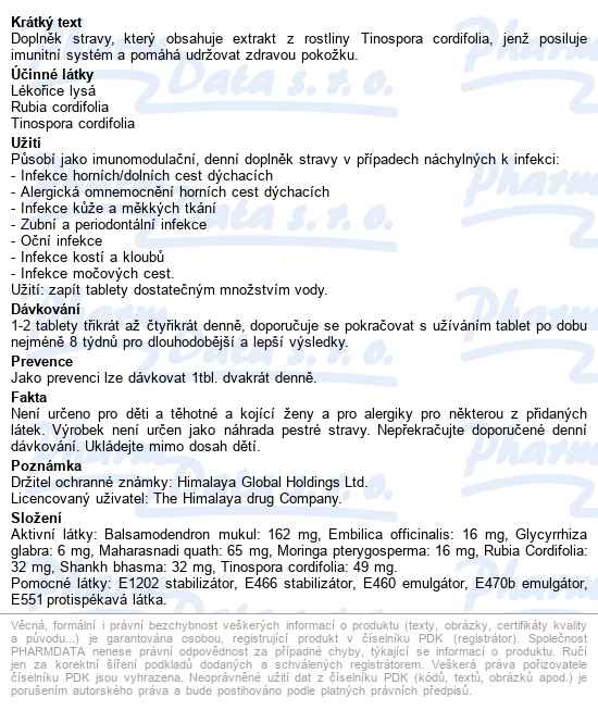 Himalaya Septilin Tbl.100 - popis