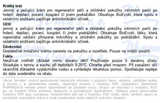 Prointim Krém Pro ženy I Muže 50ml - popis
