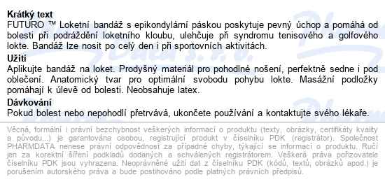 3m Futuro Loketní Bandáž S Epikondylární Páskou, S 47861dabi, velikost s, 1 kus - popis