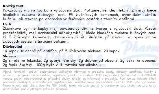 Fytos Žlučníkové kapky 20 ml - popis