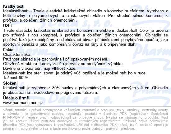Obin.elast.idealast-haft Color 6cmx4m/1ks červená - popis
