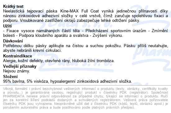 Kine-max Full Coat Neelast. Tejp 3.8cmx10m - popis