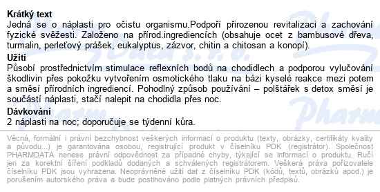 Herbalex Detoxik.náplast S Konopím 2ks - popis