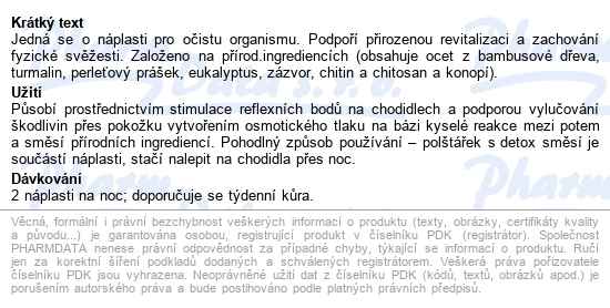 Herbalex Detoxik.náplast S Konopím 10ks+40%gratis - popis