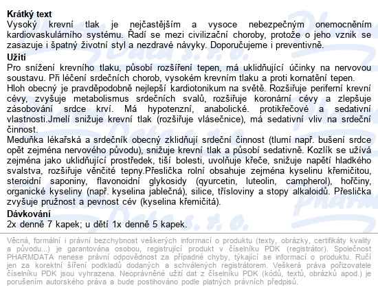 Fytos Kapky Pro Optimální Tlak 50ml - popis