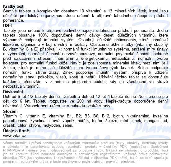 Revital Multi Forte Pomeranč Tbl.eff.20 - popis