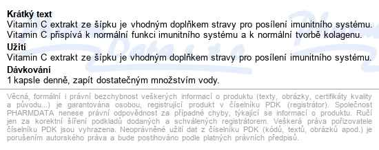 Vieste Vitamin C Ze šípku 2000mg Cps.30 - popis