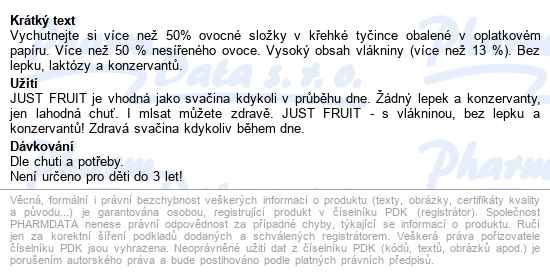 Nutrend Just Fruit Meruňka 30g - popis