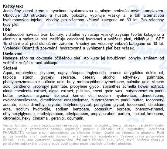 Dermacol Hyaluron Therapy 3d Denní Kr.spf15 50ml - popis