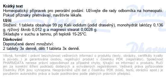 Kalium Iodatum Akh Tbl.60 - popis
