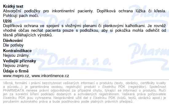 Podložky Absorpční Id Protect Super 60x90cm,1570ml,10ks - popis