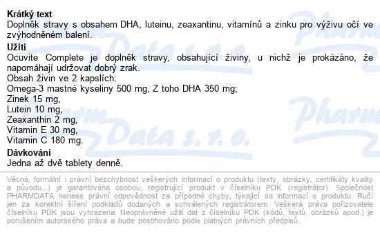 Ocuvite Complete Cps.60+30 Zdarma - popis